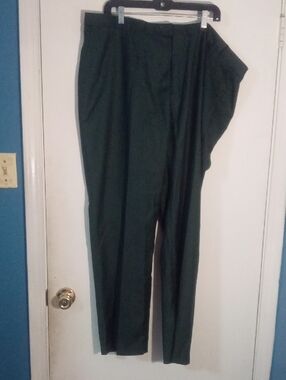 Men's Dark Green Dress Pants - Classic Straight Fit Waist 44" NWT XXL